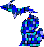 Charlevoix county map