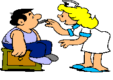 nurse giving health care