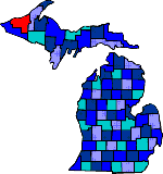 Ontonagon county map